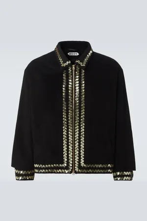 BODE Veste en velours côtelé de coton à sequins