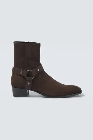 Saint Laurent Bottines Wyatt Harness 40 en daim