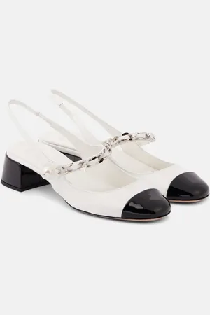 Miu Miu Escarpins slingback en cuir verni