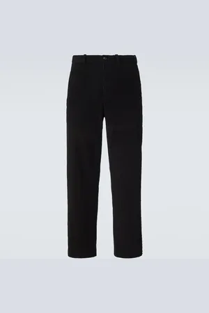 BODE Pantalon droit en velours côtelé de coton à sequins