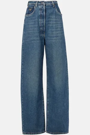 Prada Jean ample à taille haute