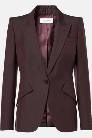 Alexander McQueen Blazer en laine et mohair