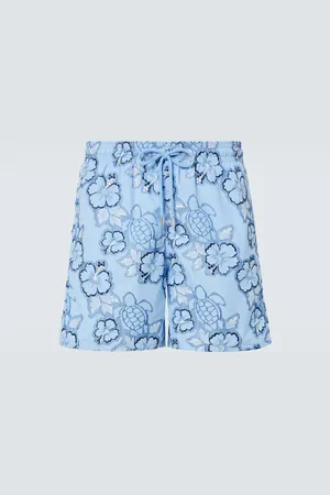 Vilebrequin Short de bain Hibiscus brodé
