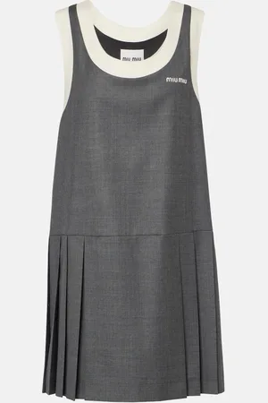 Miu Miu Robe en laine à logo