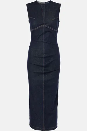 Sportmax Robe midi Geranio en jean