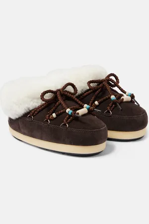 Moon Boot Mules en daim et fourrure synthétique