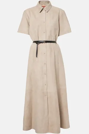Altuzarra Robe midi Kiera en daim