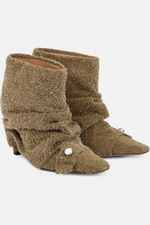 The Attico Bottines Juno 95 en daim