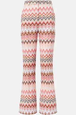 Missoni Pantalon droit Zigzag en coton mélangé
