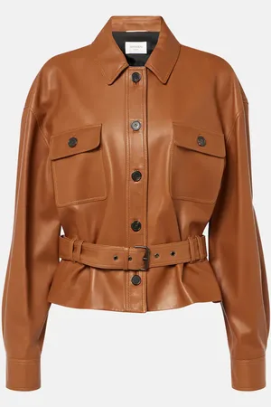 Saint Laurent Veste raccourcie Saharienne en cuir