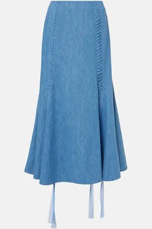 GABRIELA HEARST Jupe midi Dion en coton et lin