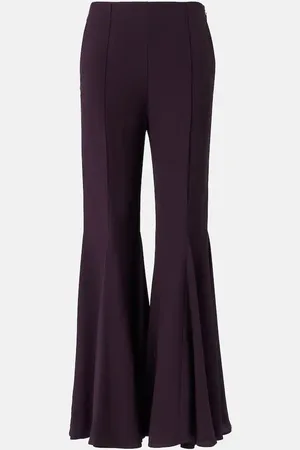 Chloé Chloé Pantalon évasé raccourci en crêpe de satin