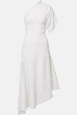 Alaïa Alaïa Robe midi Asym Ray en laine vierge