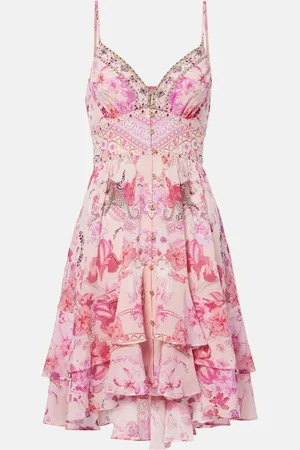 Camilla Robe en soie à fleurs