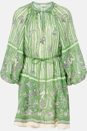 ALÉMAIS Alémais Robe Lula en lin imprimé