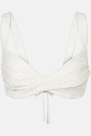 ZIMMERMANN Brassière Crush Embroidered en lin