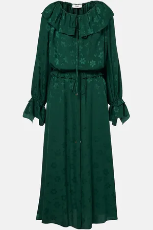 Chloé Chloé Robe midi en jacquard de soie à fleurs