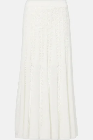 ZIMMERMANN Jupe midi Wylie Flared Knit en coton