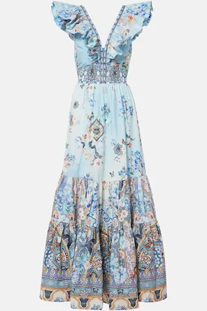 Camilla Robe longue en coton à fleurs