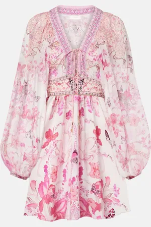 Camilla Robe en soie à fleurs