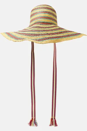 ALÉMAIS Alémais Chapeau Tamsin rayé en raphia