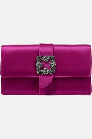 Manolo Blahnik Pochette Capri en satin à ornements