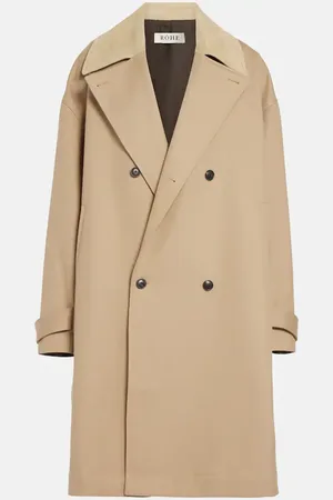 Rohe Róhe Manteau Garden en coton et daim