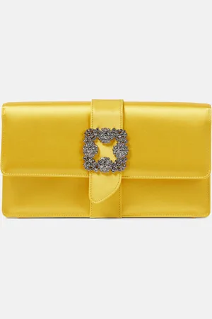 Manolo Blahnik Pochette Capri en satin à ornements