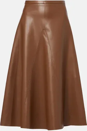 Fforme Jupe midi Selina en cuir