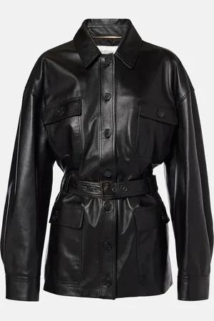 Saint Laurent Veste Saharienne en cuir