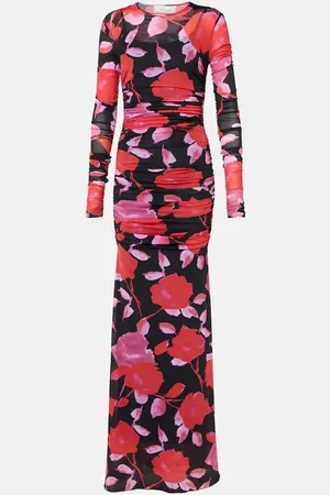 BLUMARINE Robe longue Fine Jer imprimée