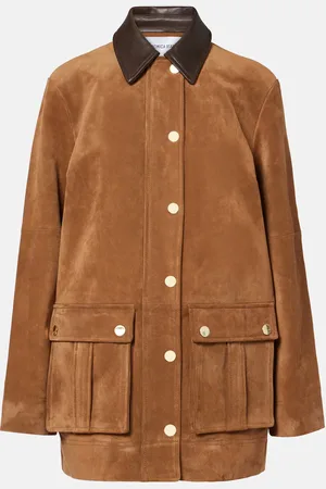 VERONICA BEARD Veste Suz en daim et cuir