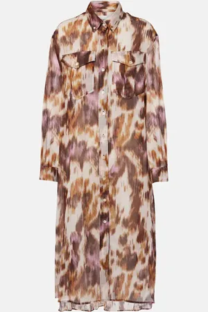 Marant Etoile Robe chemise Elaine imprimée en coton