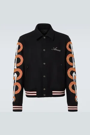 AMIRI Veste teddy Snake Bones en laine mélangée