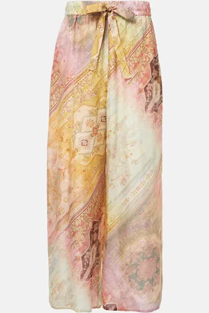 ZIMMERMANN Pantalon ample Tallow imprimé en soie