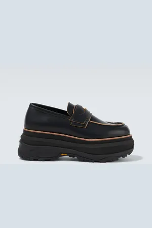 SACAI Mocassins à plateforme en cuir