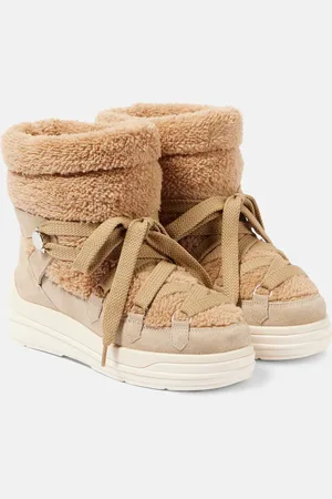 Moncler Bottines après-ski Insolux en daim et shearling synthétique
