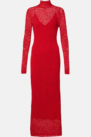 GABRIELA HEARST Robe longue Lethe en laine et soie