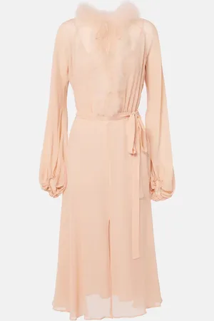 BLUMARINE Robe midi Georg à plumes