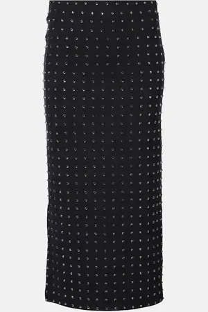 Sportmax Jupe midi Nome à cristaux