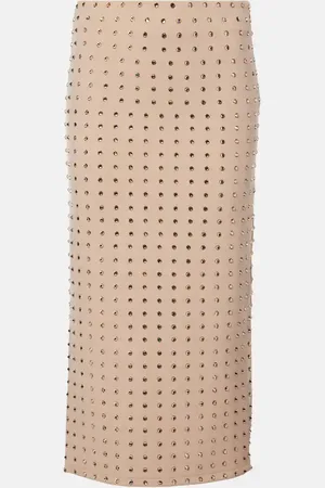 Sportmax Jupe midi Nome à cristaux
