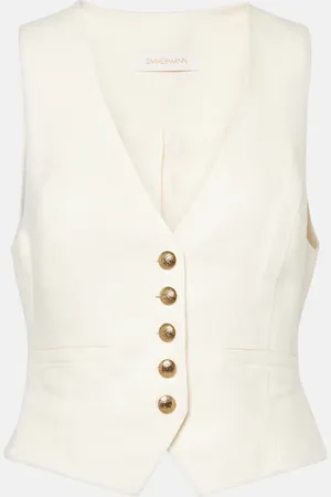 ZIMMERMANN Gilet Crush en lin