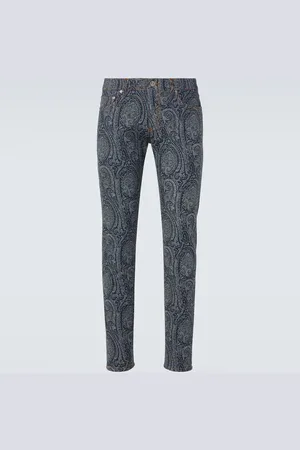 Etro Jean slim en jacquard à motif cachemire