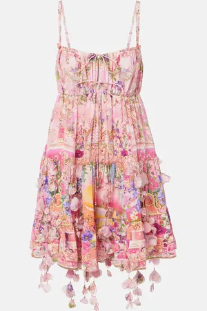 Camilla Robe en soie à fleurs