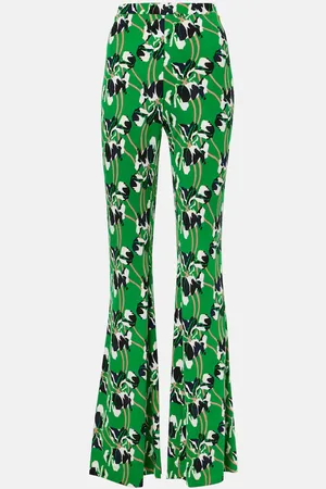Diane von Furstenberg Pantalon évasé Brooklyn imprimé