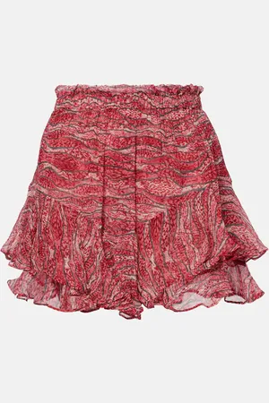 Marant Etoile Short Sornel imprimé à volants