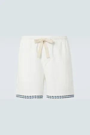 COMMAS Short Frequency brodé en lin