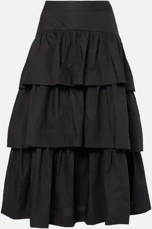 ULLA JOHNSON Jupe midi Winnie en coton