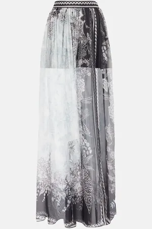Elie saab Jupe longue imprimée en soie