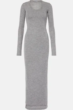 Jil Sander Robe midi en laine vierge